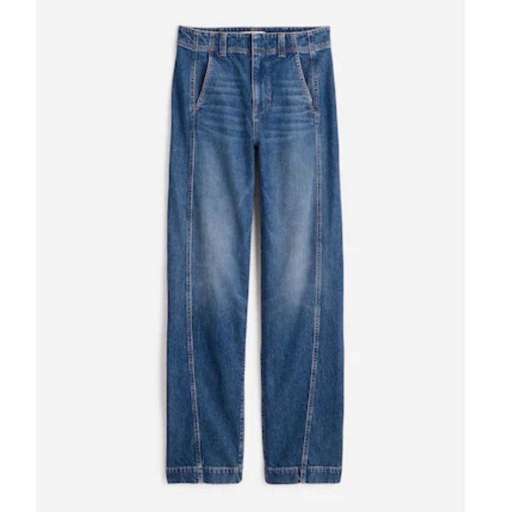 Madewell Tapered Denim Trousers 26T Tall High Rise Medium Wash Jeans